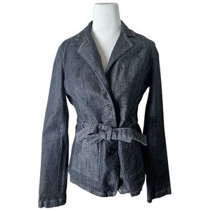 Converse blue jean trench jacket with belt. Size medium